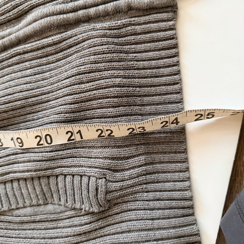 American Rag Grey Ribbed Zip Front Cardigan - Women's Large - Picture 5 of 5